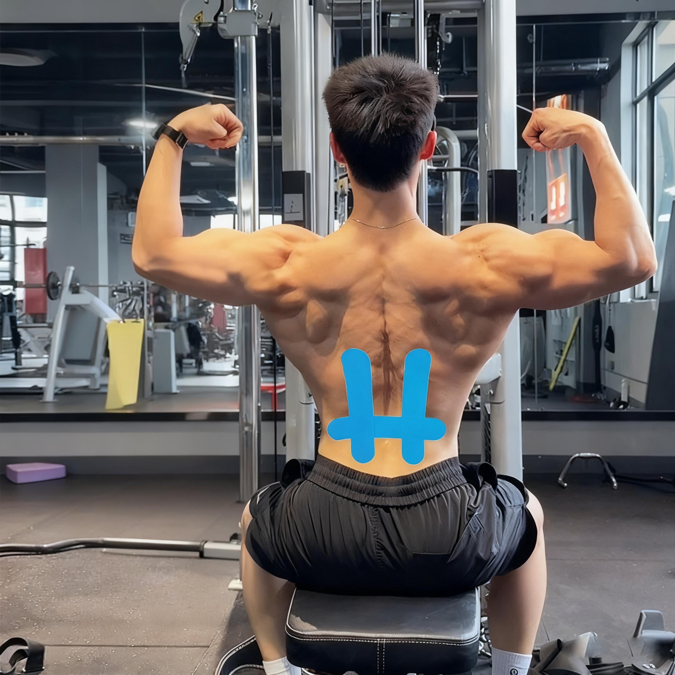 Vorgeschnittenes Kinesiologie-Tape-Muskelpflaster für den Rücken