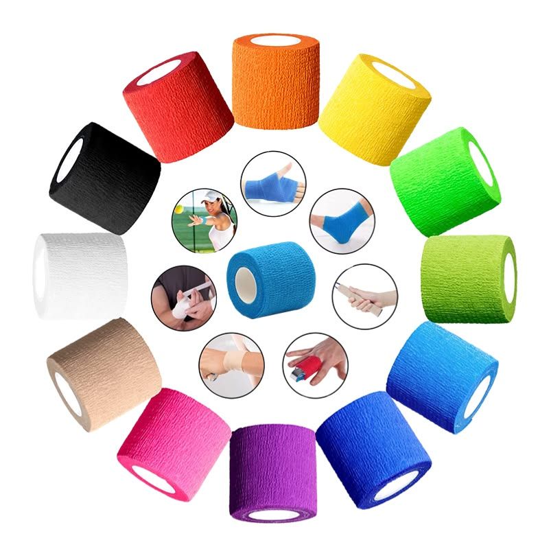 Kohäsive Bandage für Sport und Erste Hilfe – selbsthaftende Kompressionsbandage (2,5 cm, 5 cm, 7,5 cm, 10 cm)