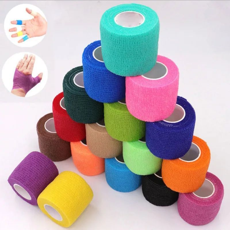 Selbsthaftende Bandagenrolle – kohäsive Bandage für Kompression, Veterinär-Wickel und Verbandsfixierung (latexfrei)